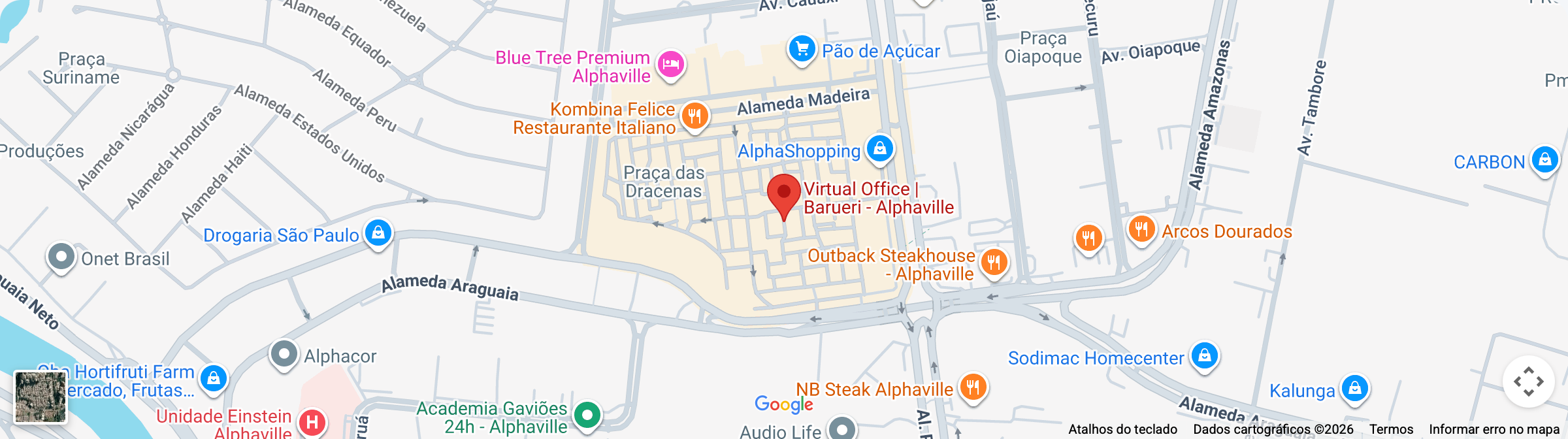 Mapa estático da Teletrim em Barueri, SP